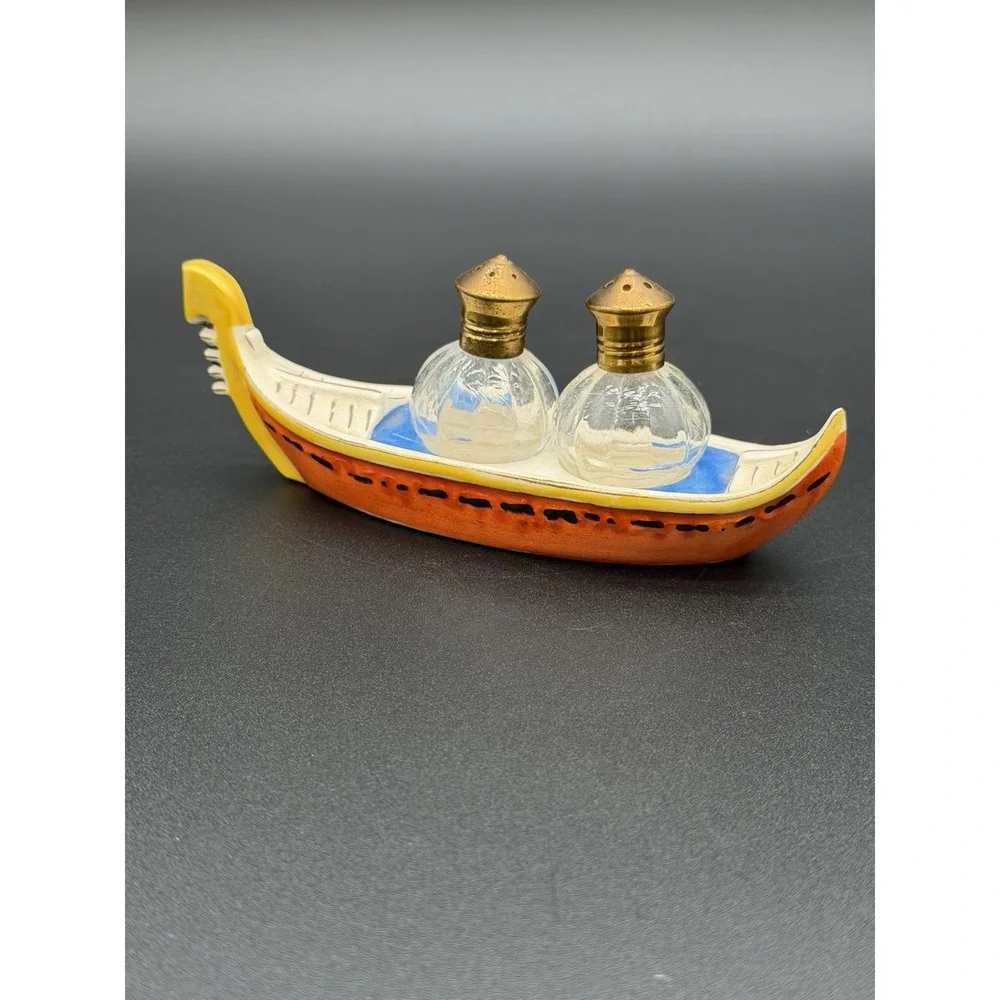 Vintage MK Occupied Japan Gondola Boat Salt & Pepper Set